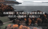 档案揭秘：天天摸日日摸狠狠添高潮喷的另一种版本 · 档案9117