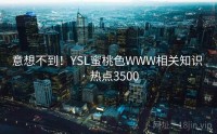 意想不到！YSL蜜桃色WWW相关知识 · 热点3500