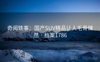 奇闻轶事：国产SUV精品让人毛骨悚然 · 档案1786